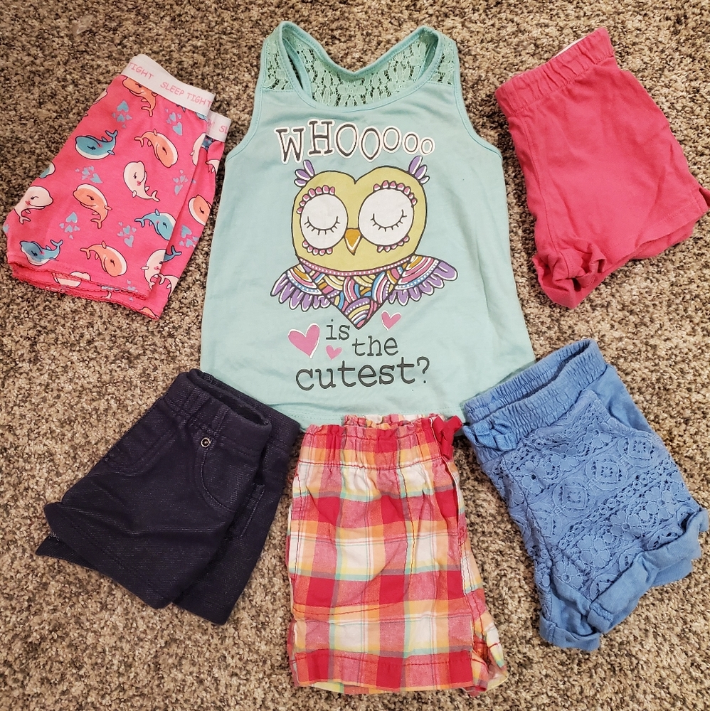 Girls summer shorts/tank lot size 2T